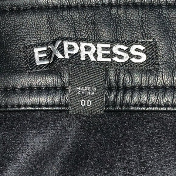 Express Black Vegan Leather High Waisted Skirt - Picture 10 of 11